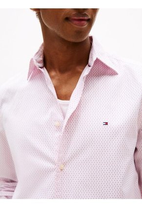 Camisa Rosa Poplin Mini De Manga Larga Tommy Hilfiger
