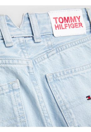 Vaqueros Girlfriend Con Efecto Desteñido Niña Azul Tommy Hilfiger
