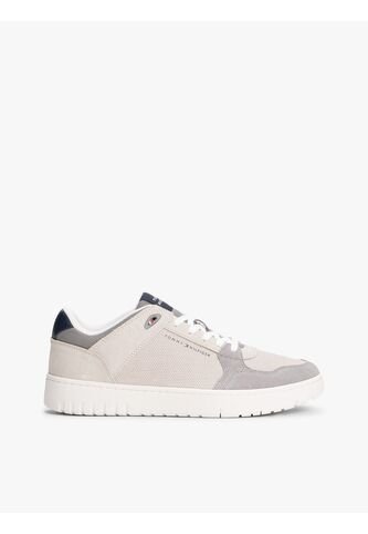 Tenis Gris De Ante Con Mezcla De Texturas Tommy Hilfiger Tommy Hilfiger