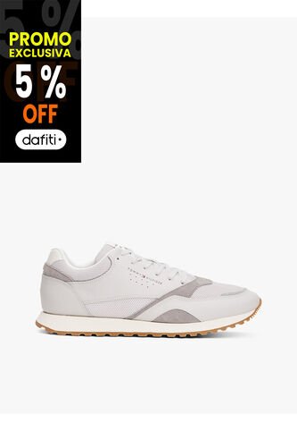 Tenis Gris Con Malla Y Logo Tommy Hilfiger Tommy Hilfiger