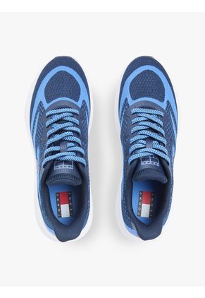 Tenis Azul Marino En Punto Jacquard Con Logo Tommy Hilfiger