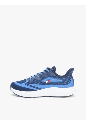 Tenis Azul Marino En Punto Jacquard Con Logo Tommy Hilfiger
