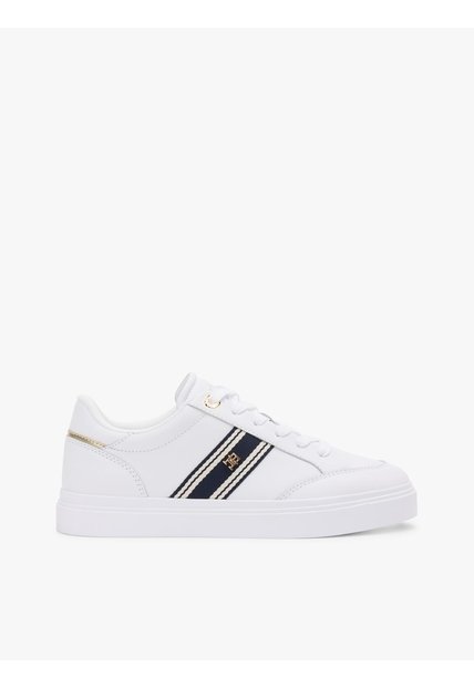 Tenis Blanco Con Suela Cupsole Y Cinta Trenzada Tommy Hilfiger