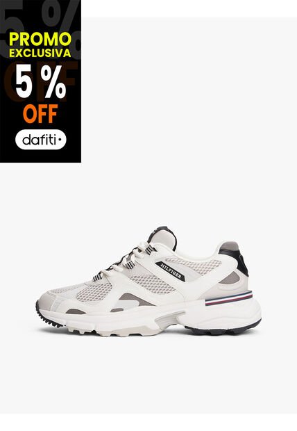 Tenis Gris Deportivos Con Monotipo Hilfiger Tommy Hilfiger
