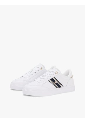 Tenis Blanco Con Suela Cupsole Y Cinta Trenzada Tommy Hilfiger