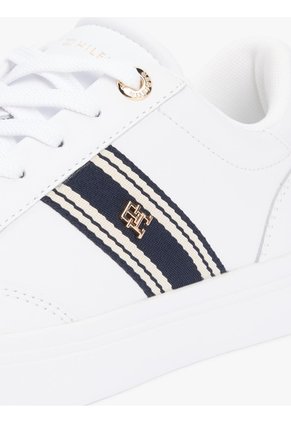 Tenis Blanco Con Suela Cupsole Y Cinta Trenzada Tommy Hilfiger