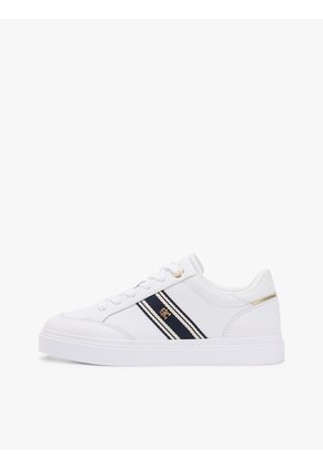 Tenis Blanco Con Suela Cupsole Y Cinta Trenzada Tommy Hilfiger