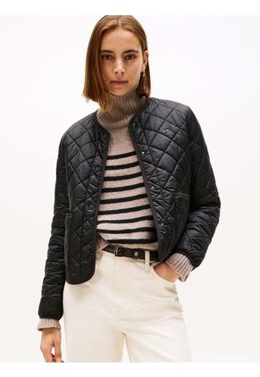 Chaqueta Negra Acolchada Ligera Y Repelente Al Agua Tommy Hilfiger