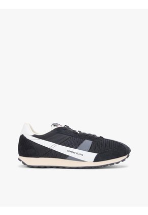 Tenis Negro Retro Runner Archive Open Mesh Tommy Hilfiger