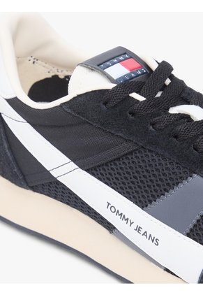 Tenis Negro Retro Runner Archive Open Mesh Tommy Hilfiger