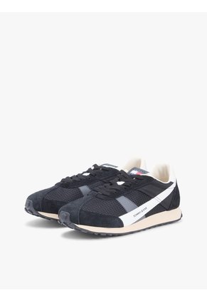 Tenis Negro Retro Runner Archive Open Mesh Tommy Hilfiger