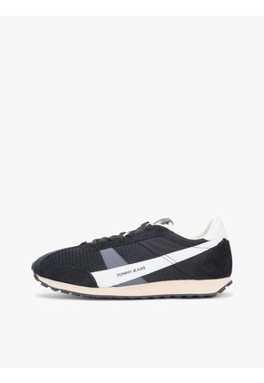 Tenis Negro Retro Runner Archive Open Mesh Tommy Hilfiger