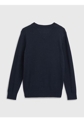 Suéter Niño Essential Con Cinta Distintiva Azul Tommy Hilfiger