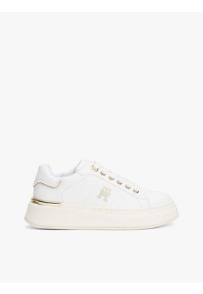 Tenis Blanco De Corte Bajo Con Suela De Goma Vulcanizada Tommy Hilfiger