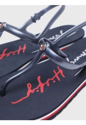 Sandalias Tbar Con Logo Mujer Azul Tommy Hilfiger