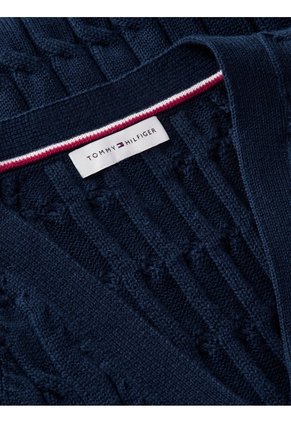 Cárdigan Multicolor De Punto Trenzado Y Manga Casquillo Tommy Hilfiger
