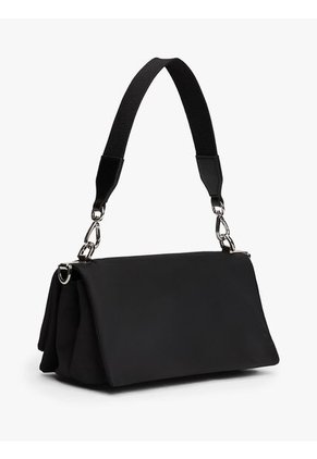 Bolso Negro Cruzado Con Correa De Cinta Tommy Hilfiger