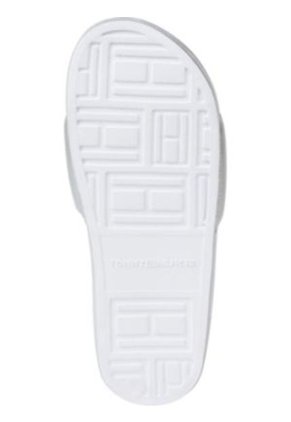 Sandalias Con Monograma En Bajo Relieve Mujer Gris Tommy Hilfiger