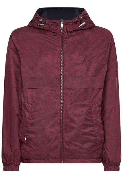 Chaqueta Reversible Con Capucha Y Monogramas Rojo Tommy Hilfiger