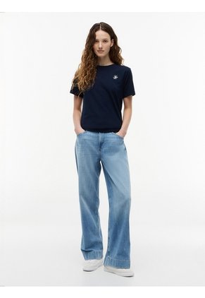 Camiseta Multicolor De Cuello Redondo Con Logo Bordado Tommy Hilfiger
