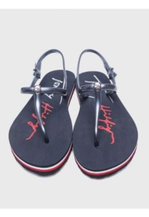 Sandalias Tbar Con Logo Mujer Azul Tommy Hilfiger