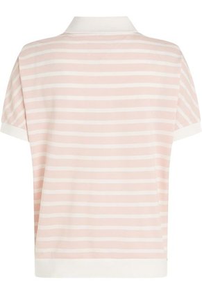 Polo Con Diseño De Rayas Rosadas Y Logo Para Mujer Tommy Hilfiger