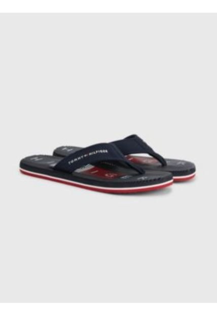 Sandalias Con Plantilla De Masaje Y Logo Hombre Azul Tommy Hilfiger