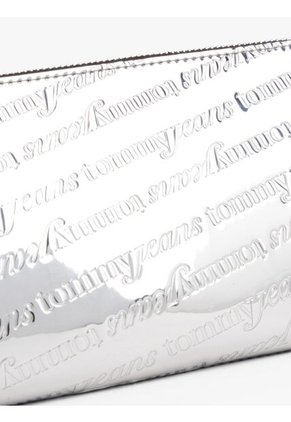 Bolso Blanco De Hombro Metalizado Con Logo Tommy Hilfiger