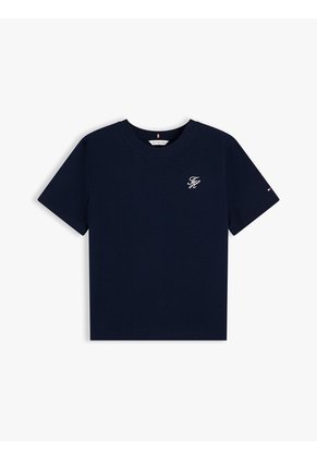 Camiseta Multicolor De Cuello Redondo Con Logo Bordado Tommy Hilfiger
