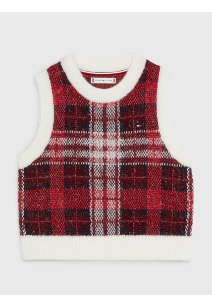 Chaleco De Niña Cuadros Escoceses Tommy Hilfiger