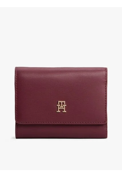 Billetera Roja Trifold Con Monograma TH Tommy Hilfiger