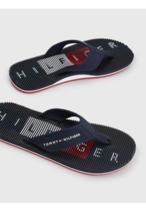 Sandalias Con Plantilla De Masaje Y Logo Hombre Azul Tommy Hilfiger
