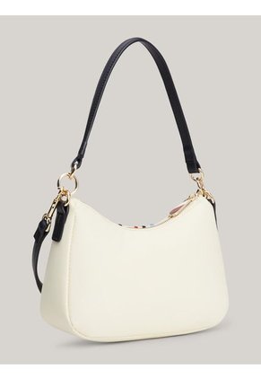 Bolso Blanco De Hombro Signature Pequeño Tommy Hilfiger