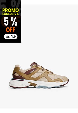 Tenis Chocolate Deportivos Con Monotipo Hilfiger Tommy Hilfiger Tommy Hilfiger