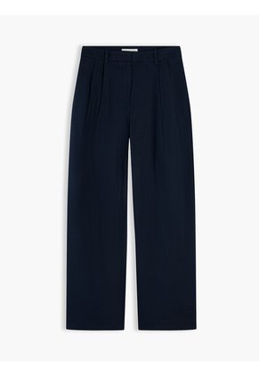 Pantalón Multicolor De Pierna Ancha En Mezcla De Lino Tommy Hilfiger
