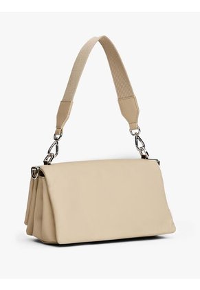 Bolso Beige Cruzado Con Correa De Cinta Tommy Hilfiger