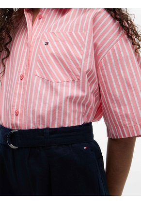 Pantalón Multicolor De Pierna Ancha Con Cinturón Tommy Hilfiger