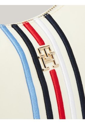 Bolso Blanco De Hombro Signature Pequeño Tommy Hilfiger