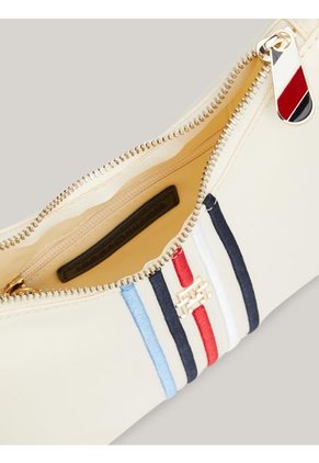 Bolso Blanco De Hombro Signature Pequeño Tommy Hilfiger