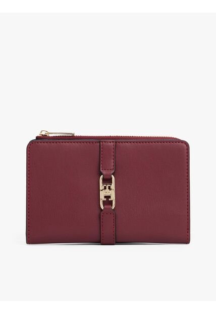 Billetera Roja Plegable Con Monograma TH Tommy Hilfiger