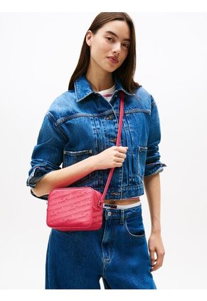 Bolso Rosa Cruzado Con Logo En Bajo Relieve Tommy Hilfiger
