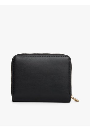 Billetera Negra De Solapa Con Monograma TH Tommy Hilfiger