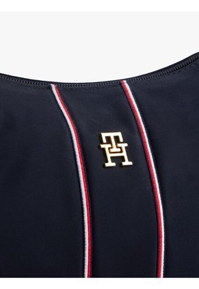 Bolso Azul De Hombro Con Cinta Distintiva Tommy Hilfiger