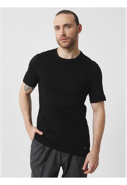 Pack De 3 Camisetas Negras Para Hombre Tommy Hilfiger