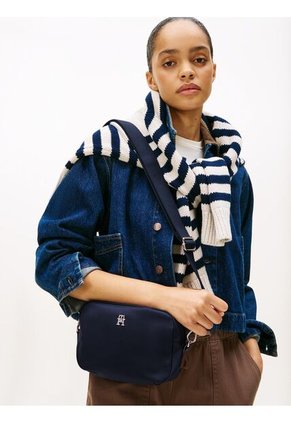 Bolso Azul Cruzado De Tejido Técnico Tommy Hilfiger