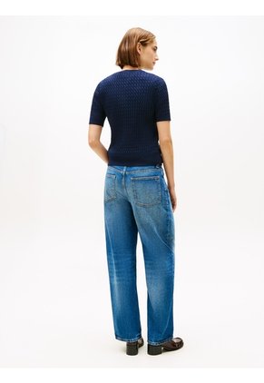 Saco Multicolor De Manga Corta Y Corte Slim Con Rayas Tommy Hilfiger