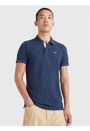 Polo Azul De Corte Slim Tommy Jeans