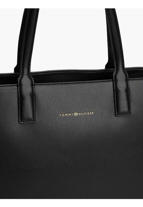 Bolso Negro Tote Con Logo Tommy Hilfiger