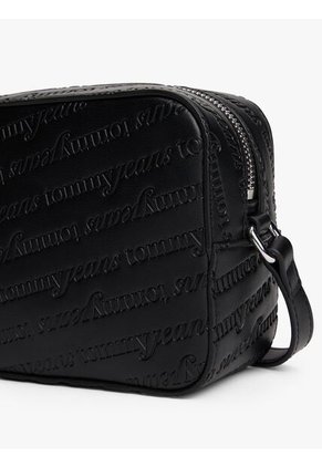 Bolso Negro Cruzado Con Logo En Bajo Relieve Tommy Hilfiger