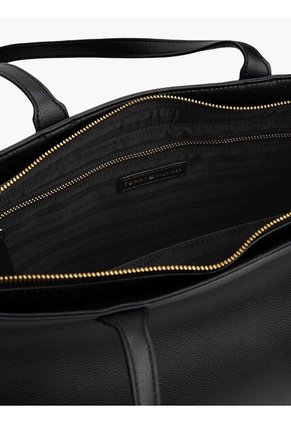 Bolso Negro Tote Con Logo Tommy Hilfiger